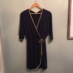 Max and Cleo Navy blue wrap dress